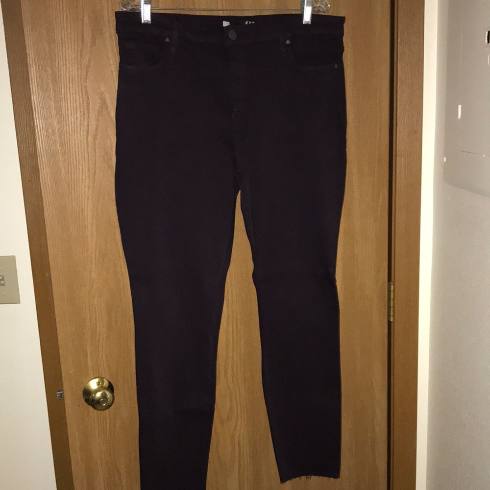 NWOT Kut From The Kloth raw hem deep purple jeans size 16